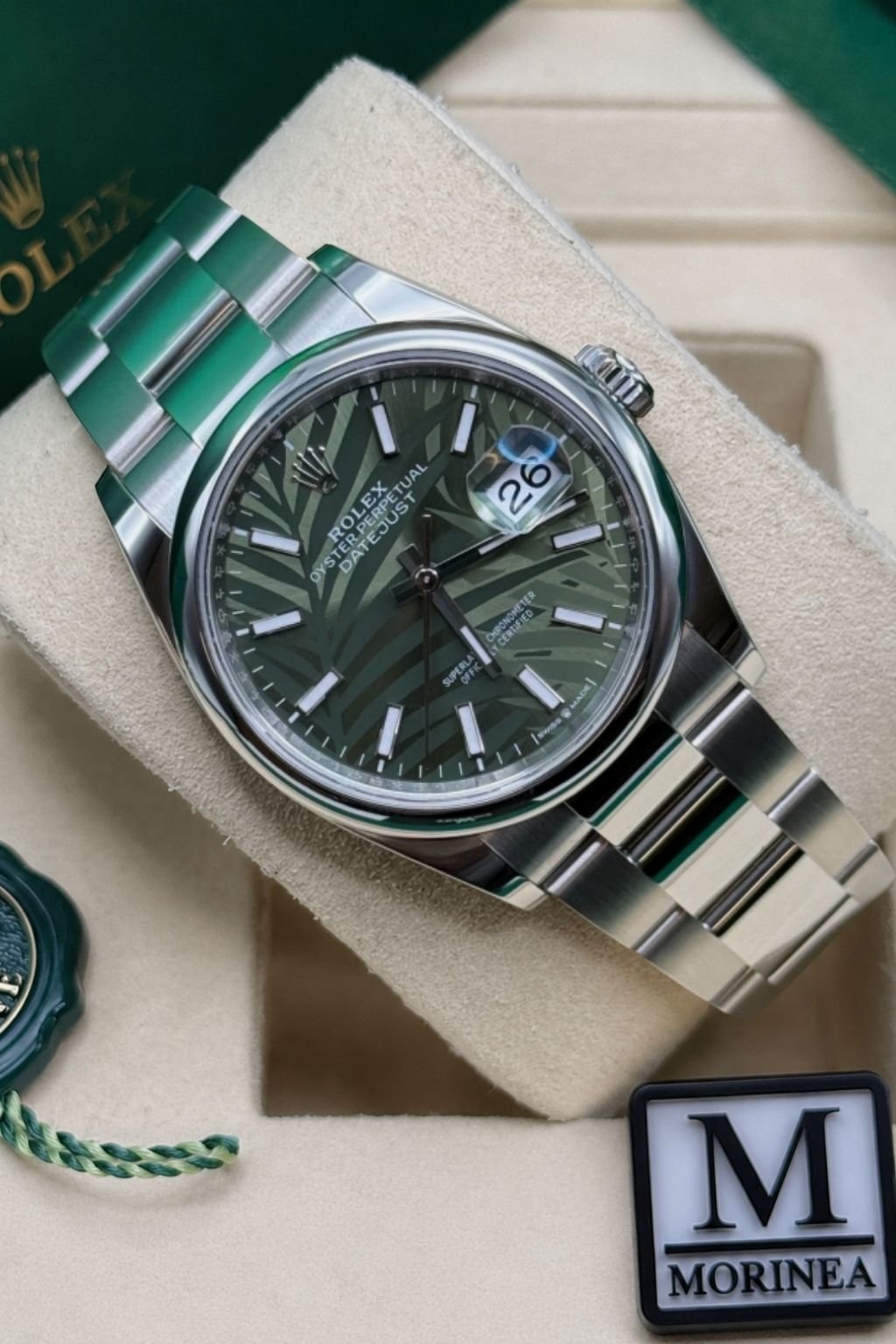 Rolex Oyster Datejust 36 Olive Green Palm 126200