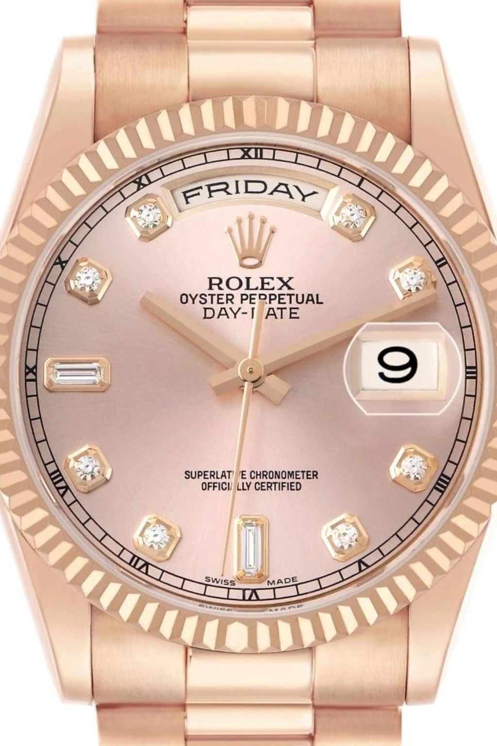 Rolex Day-Date 36 Oyster 128235 Everose-Gold